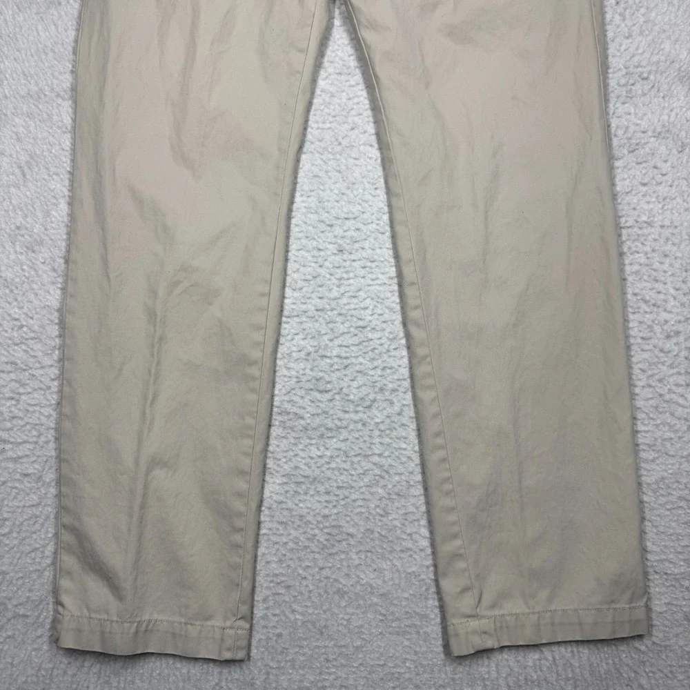 Banana Republic Emerson Flat Front All‎ Cotton Chino Pants Ivory Men's 33x32